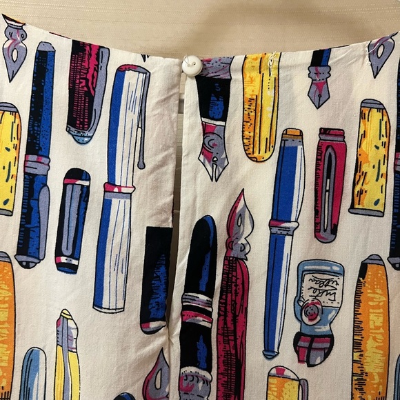 ⚪️ Banana Republic Colourful Patterned Mini Dress size m/L teacher pens - Picture 3 of 7